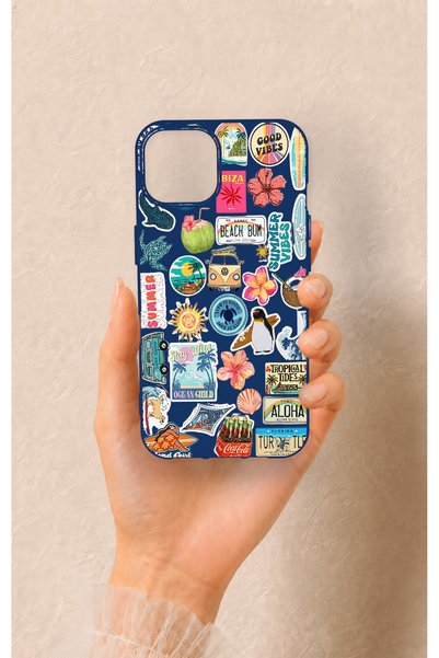 Vip Case iPhone 13 Compatible Summer Vibes Patterned Silicone Case
