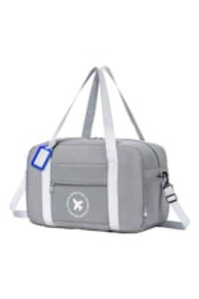 OEM Geanta de calatorie pliabila, 40x20x25cm, pentru barbati / femei, gri