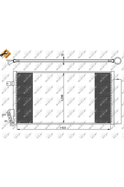 NRF Condensator Climatizare Fiat Doblo Cargo/Doblo Bus/Doblo Platou / Sasiu O...