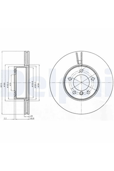 DELPHİ Disc Frana Bmw 1/3 Bmw (Brilliance) 3 Series 2004-2021