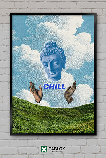 TABLOX Chill Buddha Vibrații bune Budism estetic Yoga Meditație Tablou decora...