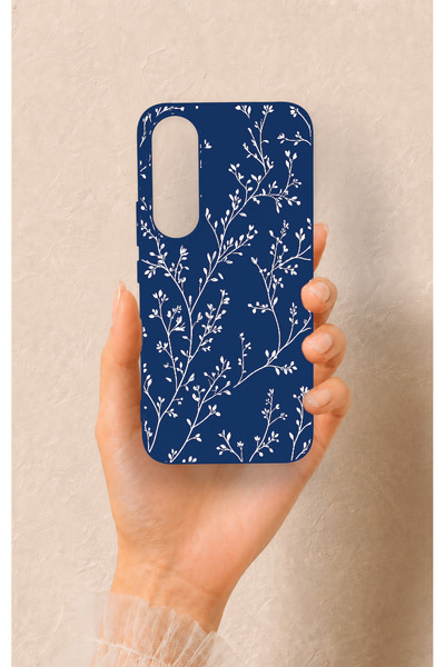 Vip Case Vivo V70 FE 5G Uyumlu İnce Yaprak Dalı Desenli Silikon Kılıf