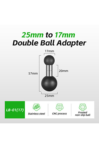 Choice LB-01(17) FANAUE Double Ball Mount Adapter 1 Inch to 25mm/17mm/20mm Co...