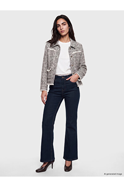 LC Waikiki بنطلون جينز نسائي من LCW Jeans بلون نيلي عالي الخصر