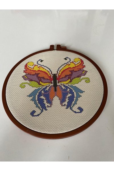 ÇERÇİ MELEK Tapestry Printed Etamine Processing Kit |   Hobby Set with Pulley No:4