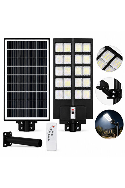 Pexor Ηλιακό φωτιστικό δρόμου LED 1000W με ενσωματωμένο ηλιακό πάνελ, τηλεχει...