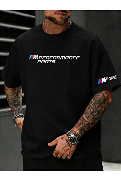 DEEPSENCE Ανδρικό μαύρο μπλουζάκι oversize MPOWER