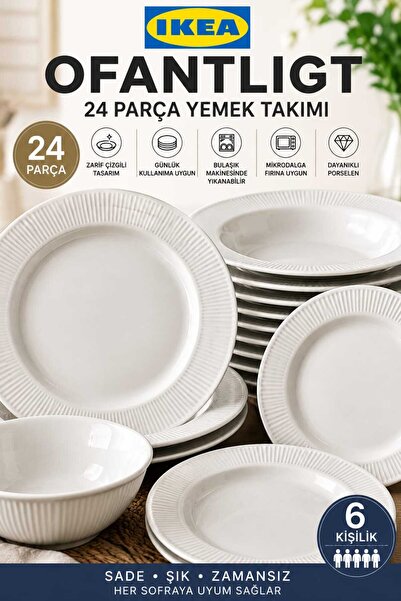 IKEA AKDENİZ OFANTLIGT 24 PARÇA YEMEK TAKIMI SADE,ŞIK,ZAMANSIZ