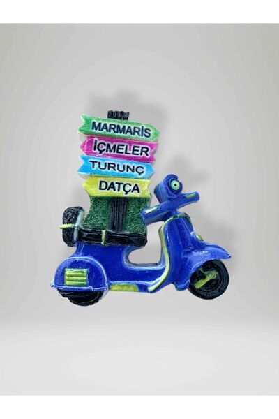 Mundy MARMARİS Polyester Kabartmalı Magnet 6 x 7 cm Dekoratif Hediyelik Buzdo...