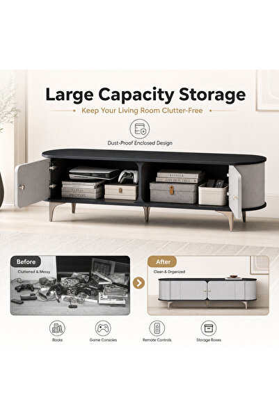 Bleco Minimalist Nordic TV cabinet for the living room, designer high-end sto...