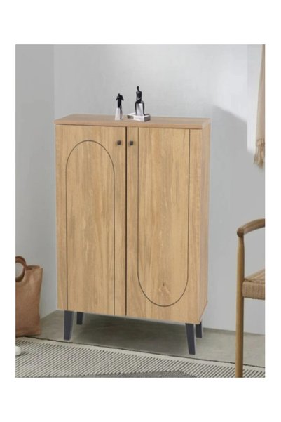 DEC13 Modern two-door shoe organizer - stylish and practical design