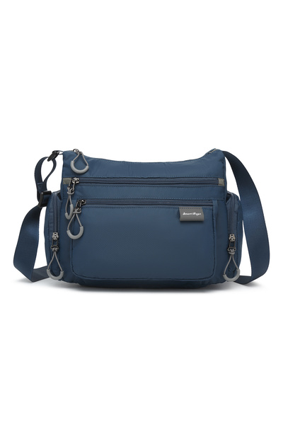 SMART BAGS Navy Blue Medium Size Multi-Pocket Waterproof Ultra Light Fabric W...