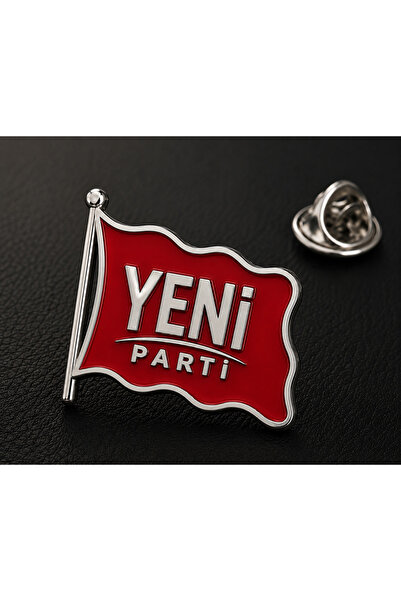 Kuyumcudan Yeni Parti Rozeti - Bayrak Modeli Gümüş Renk