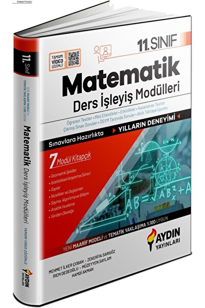Aydın Yayınları Aydın 2027 11. Sınıf Matematik Ders İşleyiş Modülleri Maarif ...