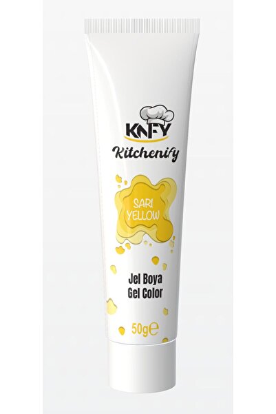 Kitchenify Jel Gıda Boyası Sarı 50 g - Konsantre Profesyonel Pasta, Krema, Şe...