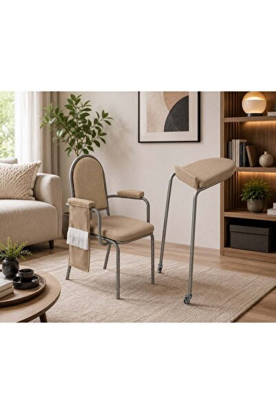 N.zone Modern Prayer Chair with Adjustable Height Prayer Mat Side Table