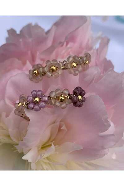 Maria's Ladybugs Inel reglabil flori toho Argint 925