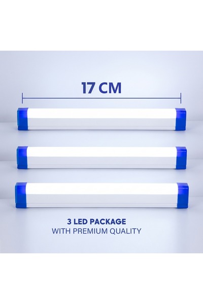 Primo Plus مجموعة شريط إضاءة LED نحيف بطول 17 سم (3 قطع)