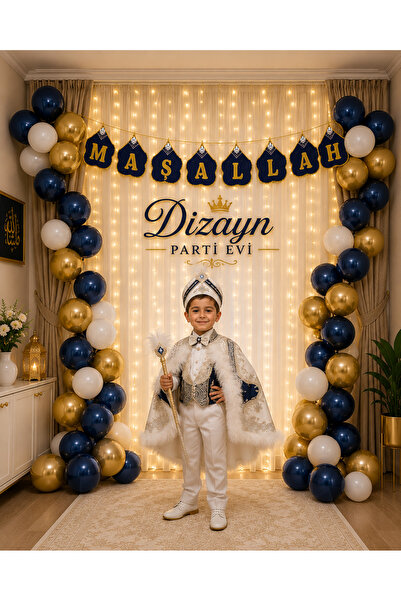 Dizayn Parti Evi Sünnet Maşallah Dekorasyon Seti – Maşallah Yazısı, 30 Balon,...