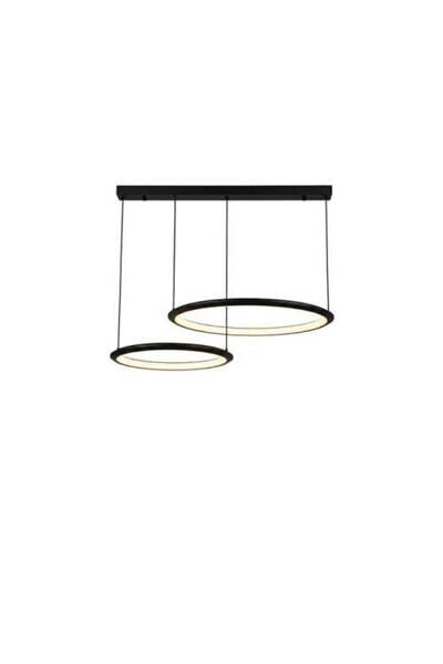 ٍSiera Light Ice Crack Ring Double Pendant 90 Watt Warm Light 80+60cm P 23023