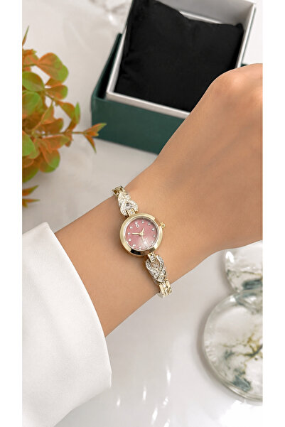 charmove ile kendinizi şımartın Steel Cord Gold Color Women Wrist Watch