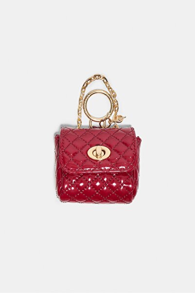 Stradivarius Kapitone mini çanta charmı