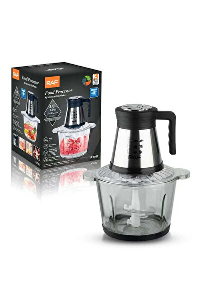raf Multifunctional Electric Chopper with 3L Stainless Steel Bowl and 4 Doubl...