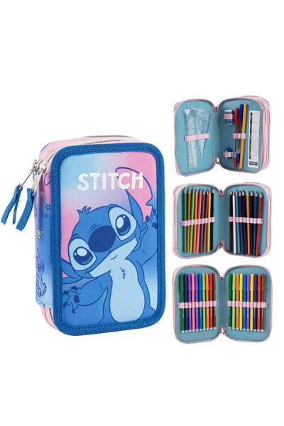 Lilo and Stitch Ντίσνεϋ Λίλο και Στιτς Γκάλαξι τριώροφη κασετίνα Γκιότο γεμάτη