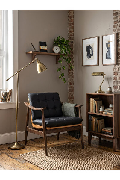 Gazzini Furniture Legno Dual Kolçaklı Ahşap Berjer