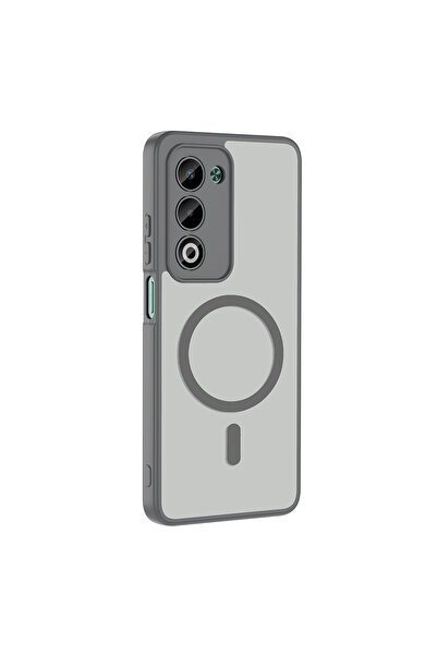 Rivor Oppo A5 4G/5G 2025 Uyumlu Kılıf Kamera Yükseltili Magsafe Şarj Özellikli Mat Yüzey Sert Kapak