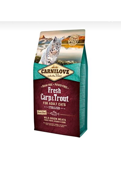 Carnilove كارنيلوف طعام جاف بالشبوط والسالمون المرقط للقطط المعقمة 2 كغ