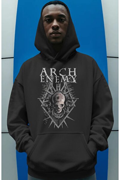 SEVBANO Arch Enemy Rock Metal Music Group Hanorac premium oversize unisex cu ...