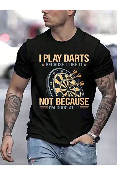 9JY تي شيرت مطبوع عليه رسومات Dart Enthusiast Declaration، تي شيرت كاجوال بأك...