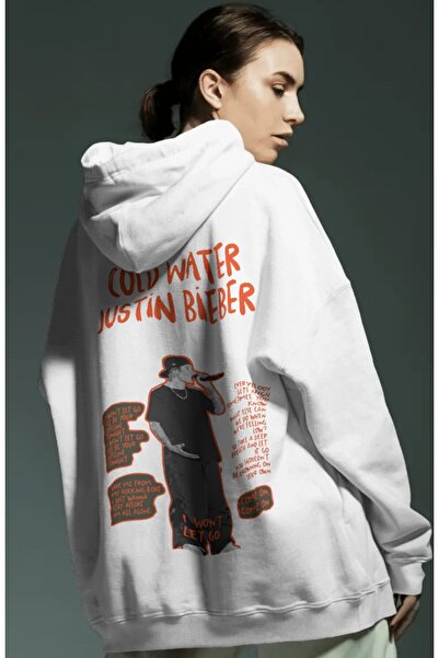 SEVBANO Justin Bieber Singer Back Printed Unisex Oversize Combed Cotton Hoodie
