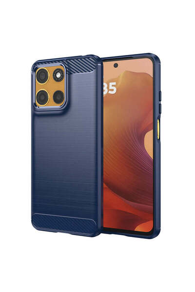 Techsuit Husă pentru Motorola Moto G15, Silicon Carbon, albastru - albastru