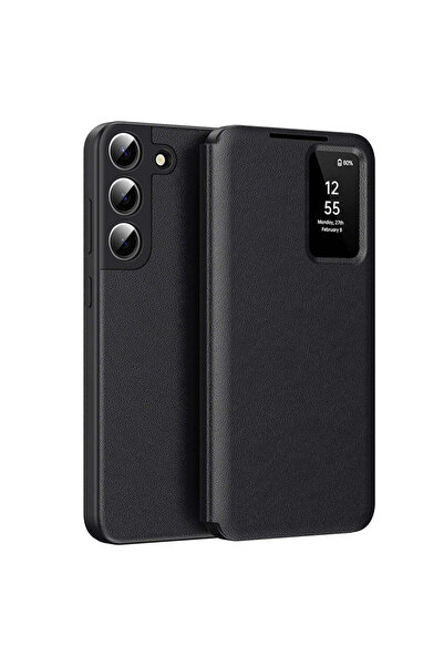 Techsuit Husă pentru Samsung Galaxy S22 5G, Seria SmartView, albastru - negru