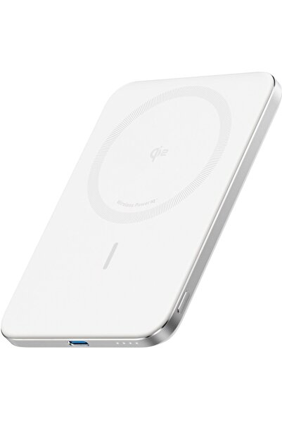 Anker Baterie externă wireless Nano MagSafe, 5.000 mAh, Ultra-subțire, 15W, albă