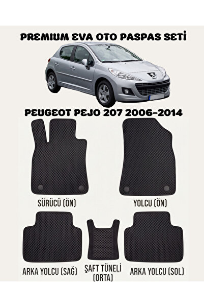 FEYZA OTO PEUGEOT PEJO 207 SERİSİ 2006 - 2014 ARASI ARACA ÖZEL EVA PASPAS TAK...
