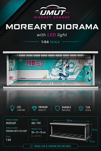 MoreArt 1:64 HATSUNE MIKU Parking Lot Diorama *with LED light