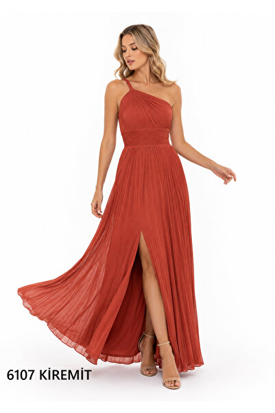 Duss 6107 Breathable Authentic One-Shoulder Dress Made from Viscose Natural C...