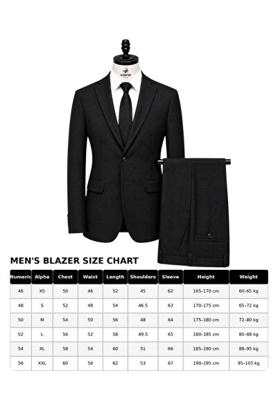 Plus Scorpion Bărbați costum smart casual și formal, slim fit, texturat, cu jachetă și pantaloni, potrivit pentru nunți, evenimente de afaceri și birou