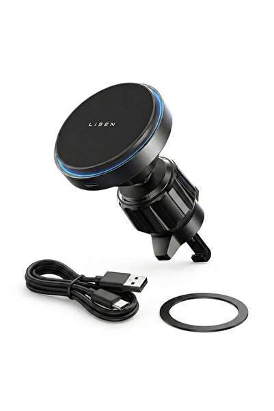CLICK Lisen - Suport auto cu încărcare wireless (YL0225070006) - Magnetic, pe...