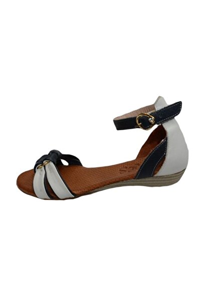 OEM Sanda confortabila, de culoare bleumarin-alb, cu talpa joasa
