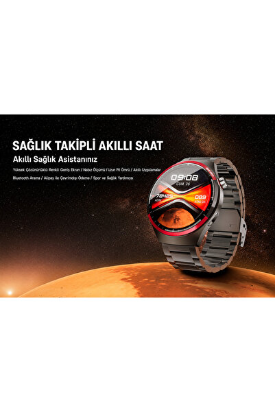 KALOBEE Watch Sk39 Kordon Hediyeli 47 mm Akıllı Saat Iphone Ve Android Tüm Te...