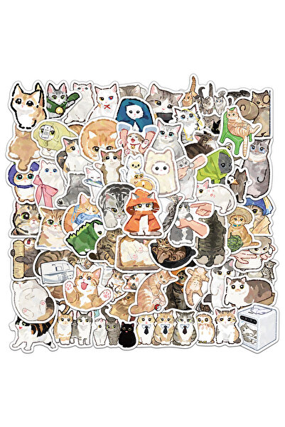 Choice 77Pcs 77PCS Cartoon Cat Stickers Exquisite Animal DIY Diary Phone Case...