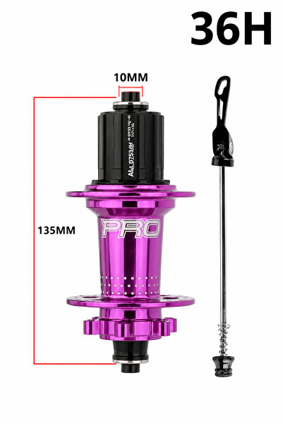 BikeWay HASSNS PRO 7 36 DELİK MOR BİSİKLET ARKA GÖBEĞİ