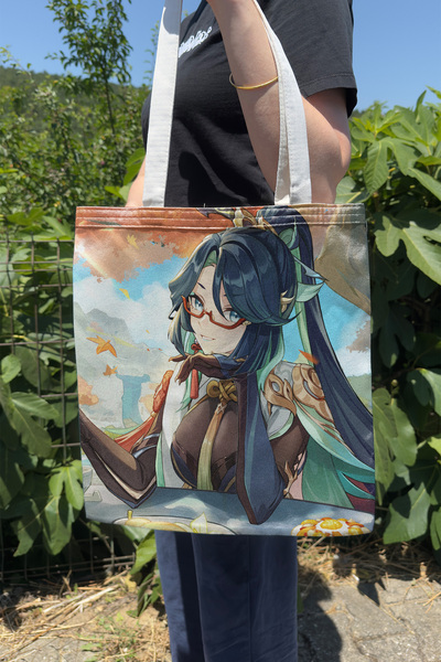 ZipZap Xianyun Genshin Impact V5 Double-Sided Canvas Print Tote Bag Anime Bag