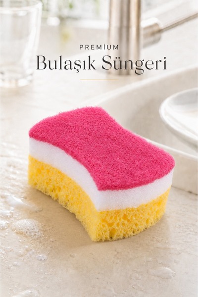 Ezupack Sisal Keçe Premium Lifli Bulaşık Süngeri – Özel Dokulu, Dayanıklı Gen...