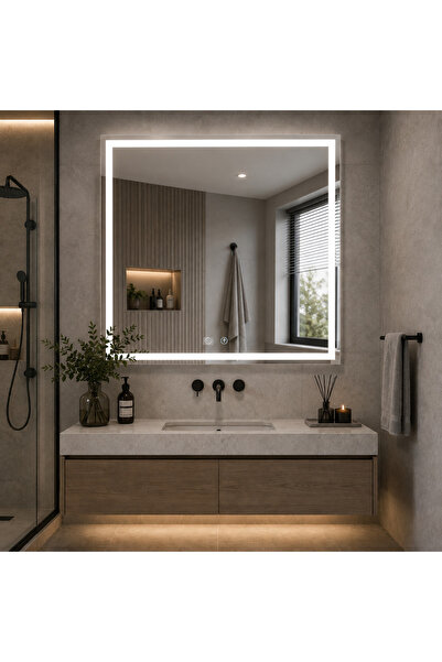 Alista Home Oglindă LED WAMOSK, 52W, 75x90cm, Albă, Senzor, Lumină 3000K, 400...