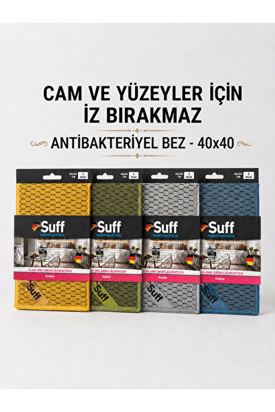 Suff CAM VE YÜZEYLER BEZİ 40x40 4 Farklı Renk Seçeneği